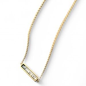 LLarissa Loden Gold Stone  Minimalist Art to Wear Spiritual Jewelry Necklace